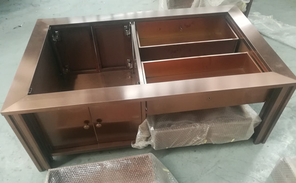 傳統玫瑰金不銹鋼茶幾